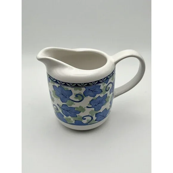 Pfaltzgraff Blue Isle 14 oz Creamer 10 oz Sugar Bowl Lid Set 1997 NEW IN BOX - Picture 5 of 12